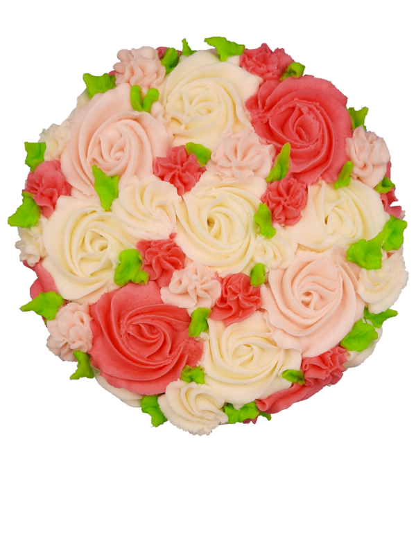ada cake top view (floral design)